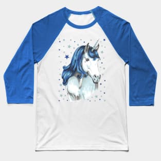 Blue unicorn Baseball T-Shirt